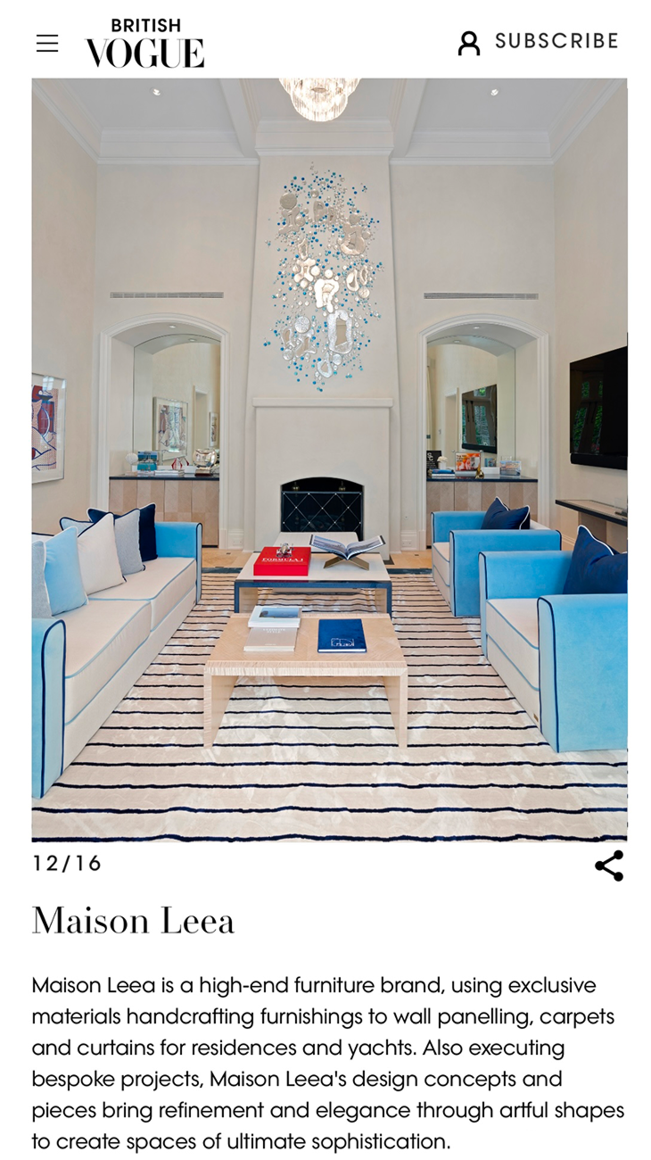 British Vogue - Maison Leea Article