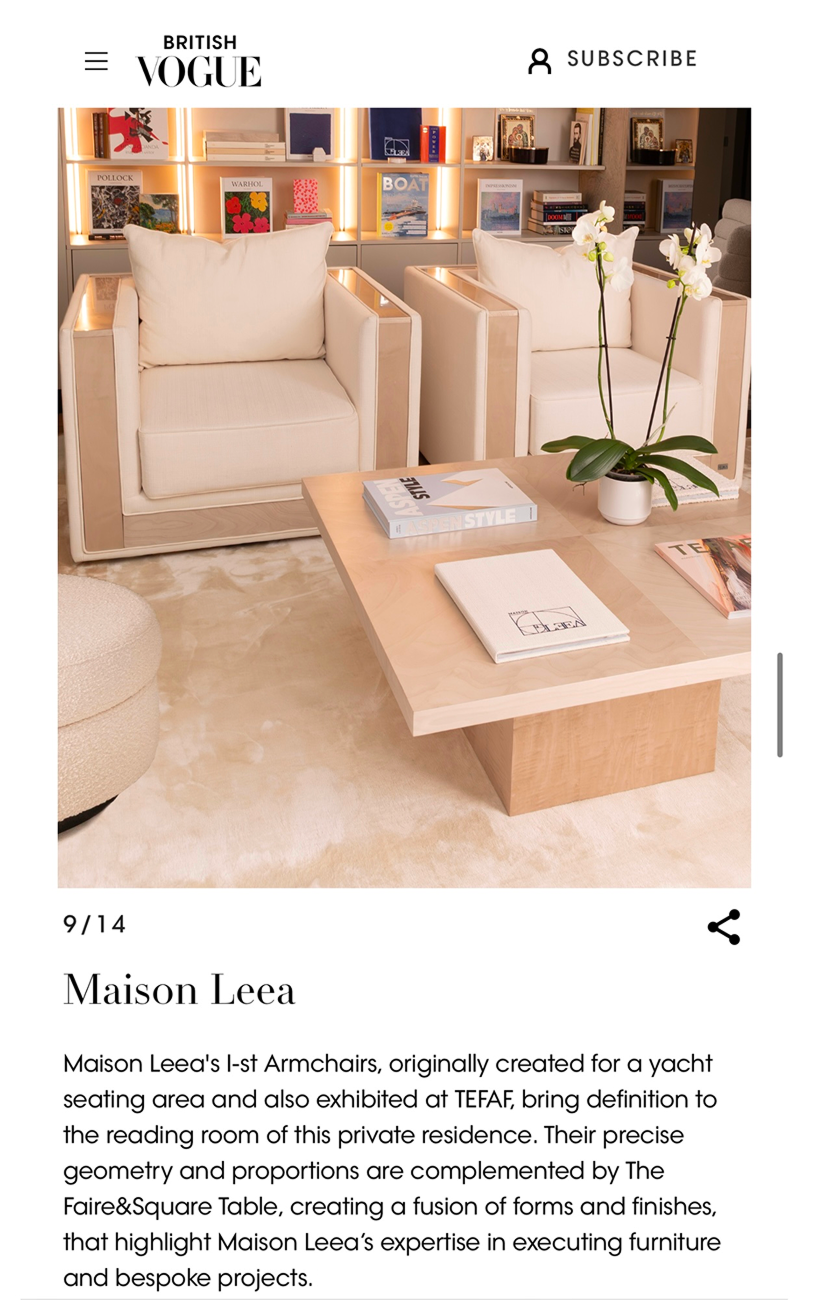 British Vogue - Maison Leea Article